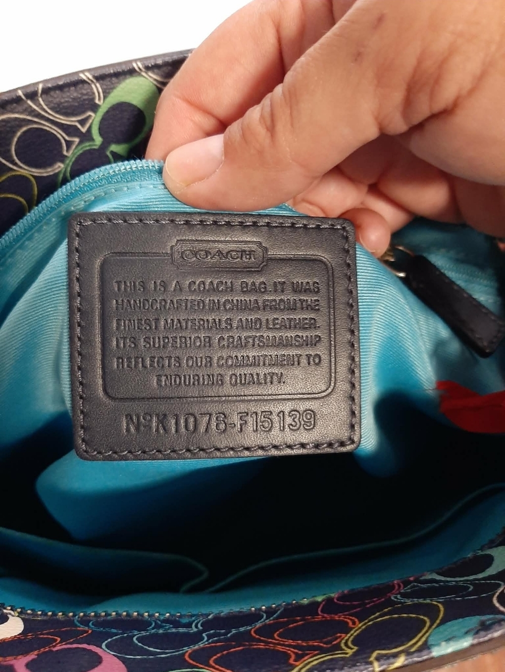 COACH "Chelsea" Heritage Signature Stripe Tote & "Ashley" Wallet 2 Pc Set - Picture 5 of 15